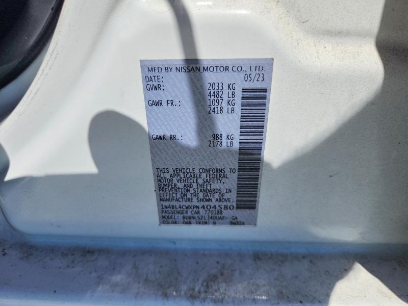 Продаж на аукціоні авто 2023 Nissan Altima, vin: 1N4BL4CWXPN404580, номер лоту: 55964836