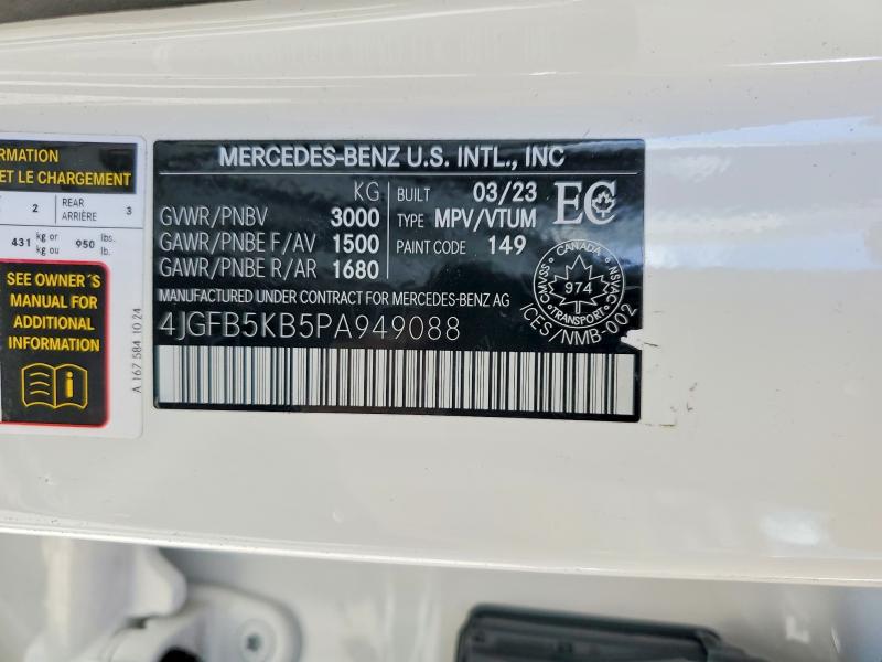 Продажа на аукционе авто 2023 Mercedes-benz Gle, vin: 4JGFB5KB5PA949088, номер лота: 58437746