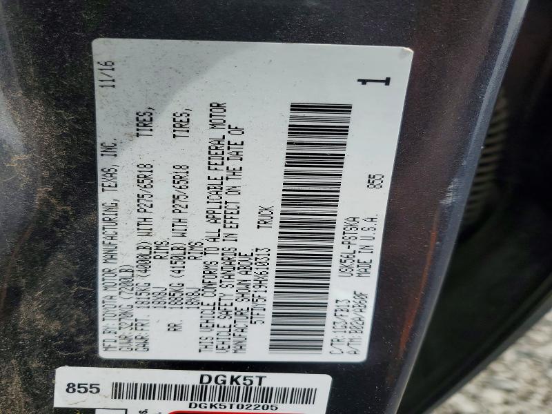 56444466 :رقم المزاد ، 5TFDY5F19HX610313 vin ، 2017 Toyota Tundra مزاد بيع