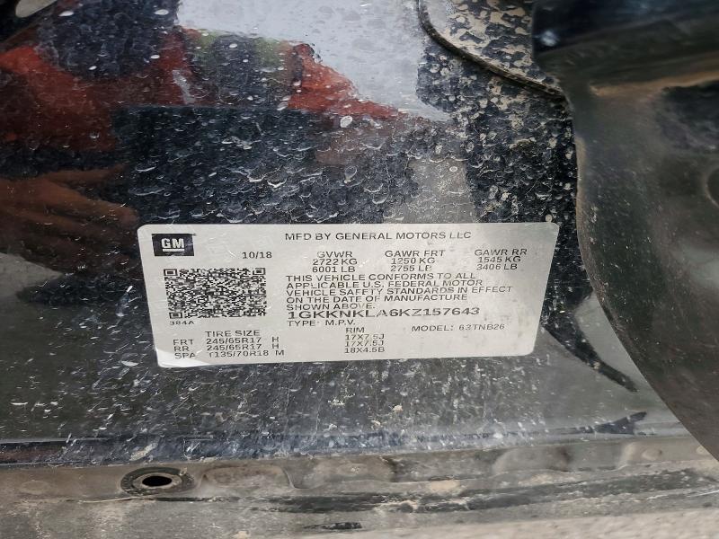 Aukcja sprzedaży 2019 Gmc Acadia, vin: 1GKKNKLA6KZ157643, numer aukcji: 57535816