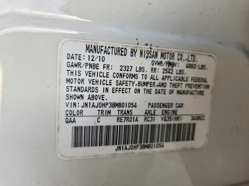 Продаж на аукціоні авто 2011 Infiniti Ex35, vin: JN1AJ0HP3BM801054, номер лоту: 58921956