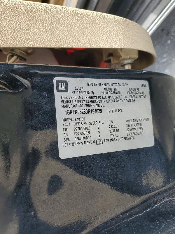 Продаж на аукціоні авто 2009 Gmc Yukon, vin: 1GKFK03289R194629, номер лоту: 57670016