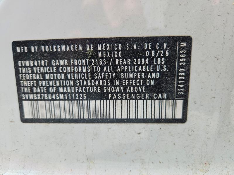 Aukcja sprzedaży 2025 Volkswagen Jetta, vin: 3VWBX7BU4SM111225, numer aukcji: 57171986