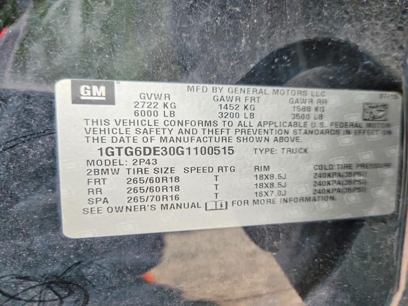 Продажа на аукционе авто 2016 Gmc Canyon, vin: 1GTG6DE30G1100515, номер лота: 58508536