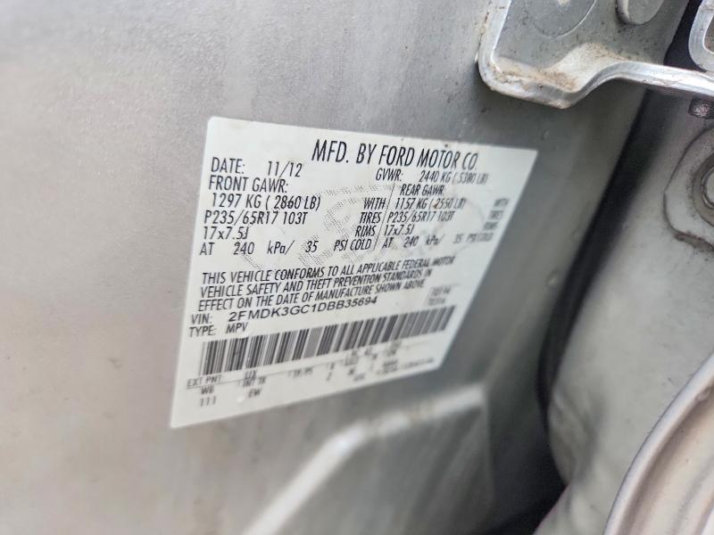 2013 Ford Edge მანქანა იყიდება აუქციონზე, vin: 2FMDK3GC1DBB35694, აუქციონის ნომერი: 57651526