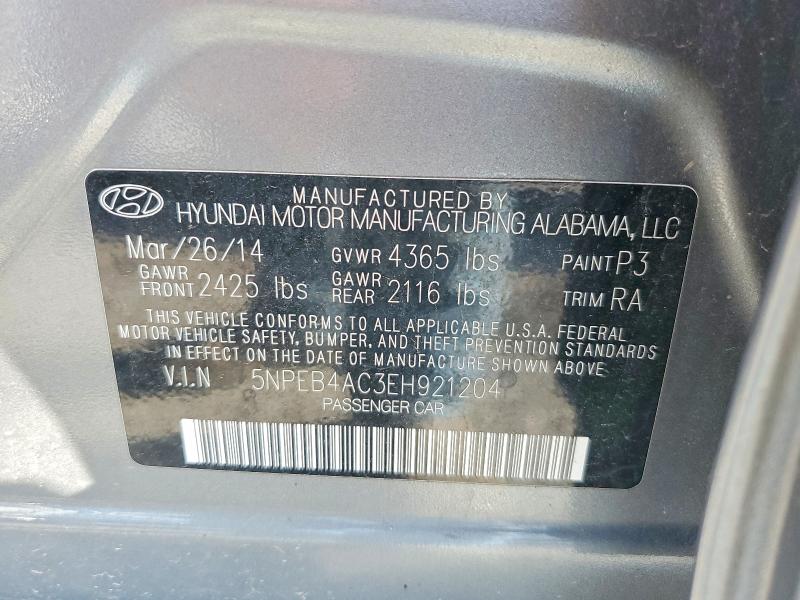 Продажа на аукционе авто 2014 Hyundai Sonata, vin: 5NPEB4AC3EH921204, номер лота: 57338726