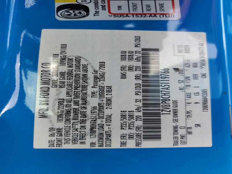 Продаж на аукціоні авто 2010 Ford Mustang, vin: 1ZVBP8CH7A5119766, номер лоту: 57890236