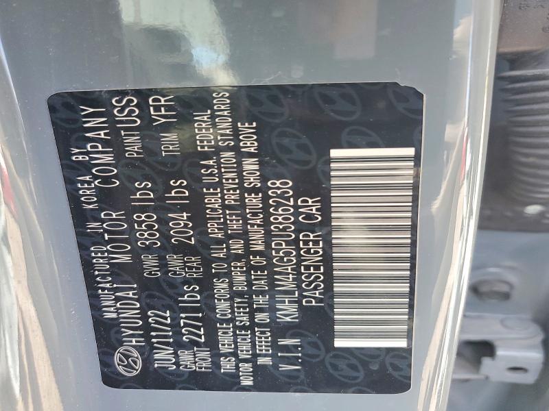 57377826 :رقم المزاد ، KMHLM4AG5PU386238 vin ، 2023 Hyundai Elantra مزاد بيع