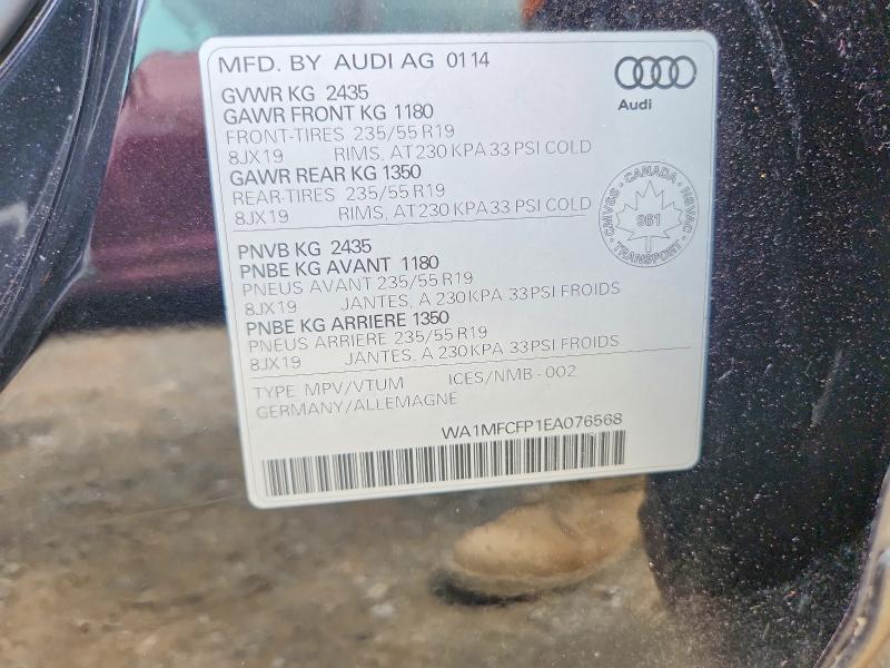 Продажа на аукционе авто 2014 Audi Q5, vin: WA1MFCFP1EA076568, номер лота: 56413286