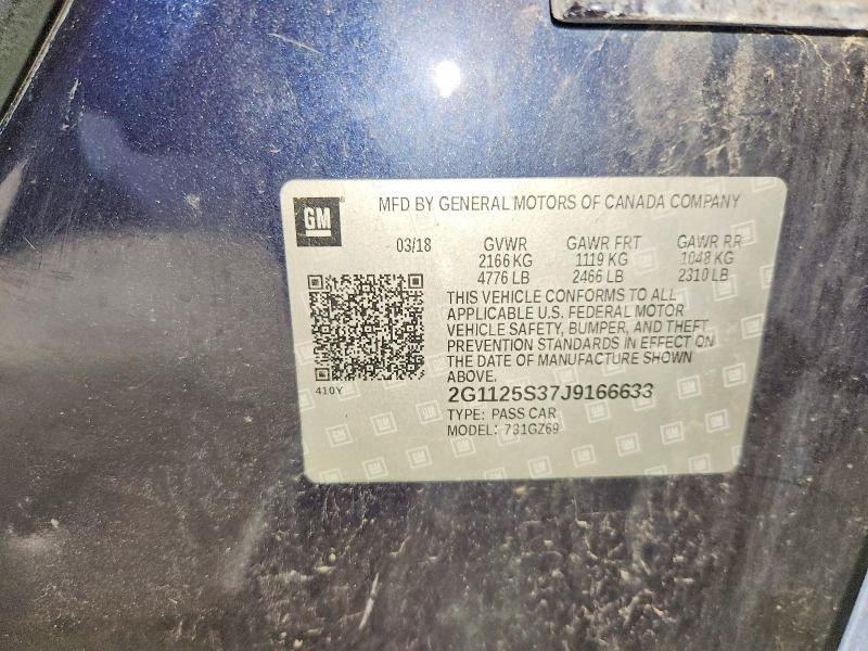 Продажа на аукционе авто 2018 Chevrolet Impala, vin: 2G1125S37J9166633, номер лота: 56607166