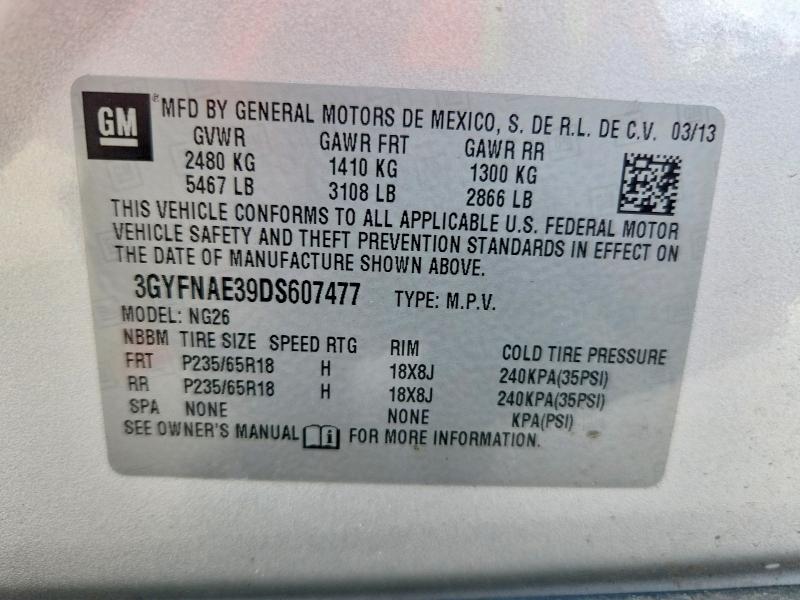 Продажа на аукционе авто 2013 Cadillac Srx, vin: 3GYFNAE39DS607477, номер лота: 56709906