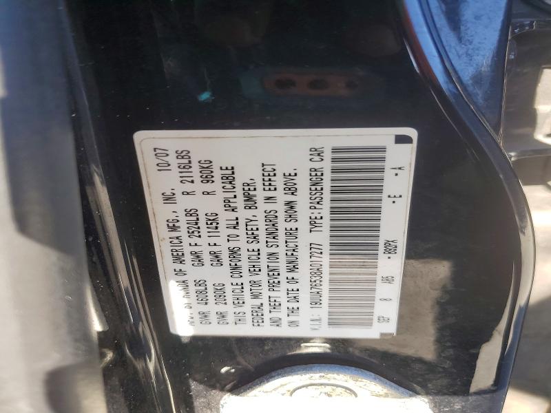 Продаж на аукціоні авто 2008 Acura Tl, vin: 19UUA76538A017277, номер лоту: 58383466