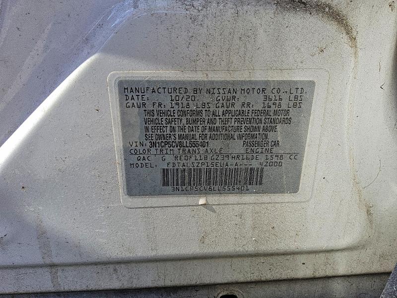 56330536 :رقم المزاد ، 3N1CP5CV8LL555401 vin ، 2020 Nissan Kicks مزاد بيع