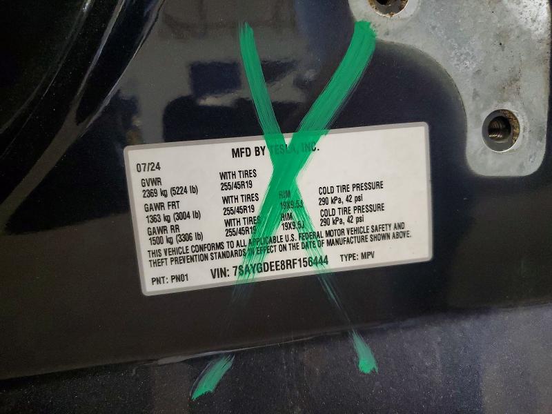 Aukcja sprzedaży 2024 Tesla Model Y, vin: 7SAYGDEE8RF156444, numer aukcji: 58635676