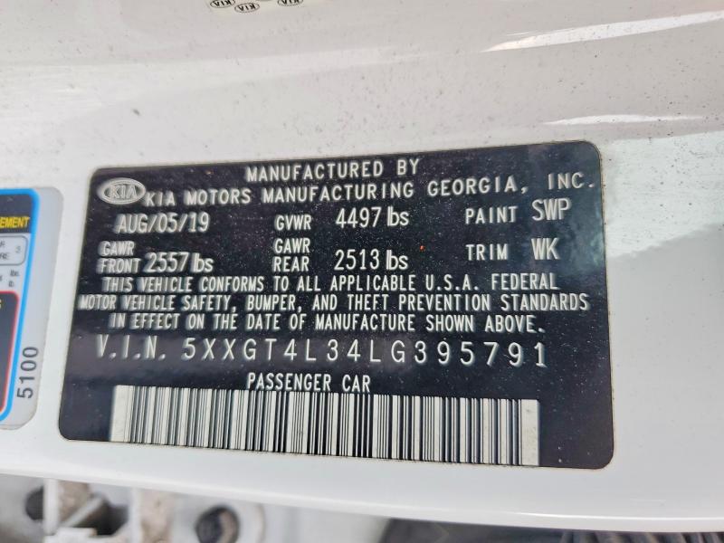 Продаж на аукціоні авто 2020 Kia Optima, vin: 5XXGT4L34LG395791, номер лоту: 55899126