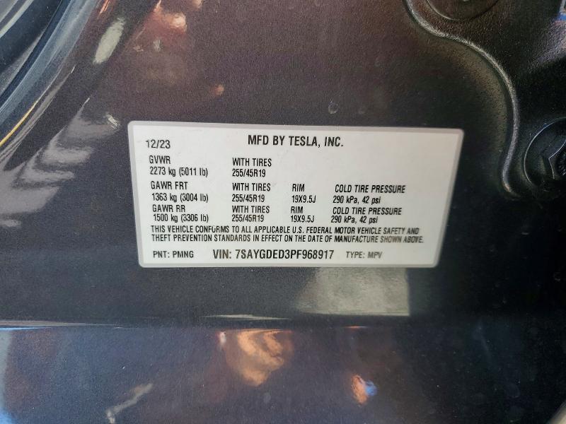 55649766 :رقم المزاد ، 7SAYGDED3PF968917 vin ، 2023 Tesla Model Y مزاد بيع