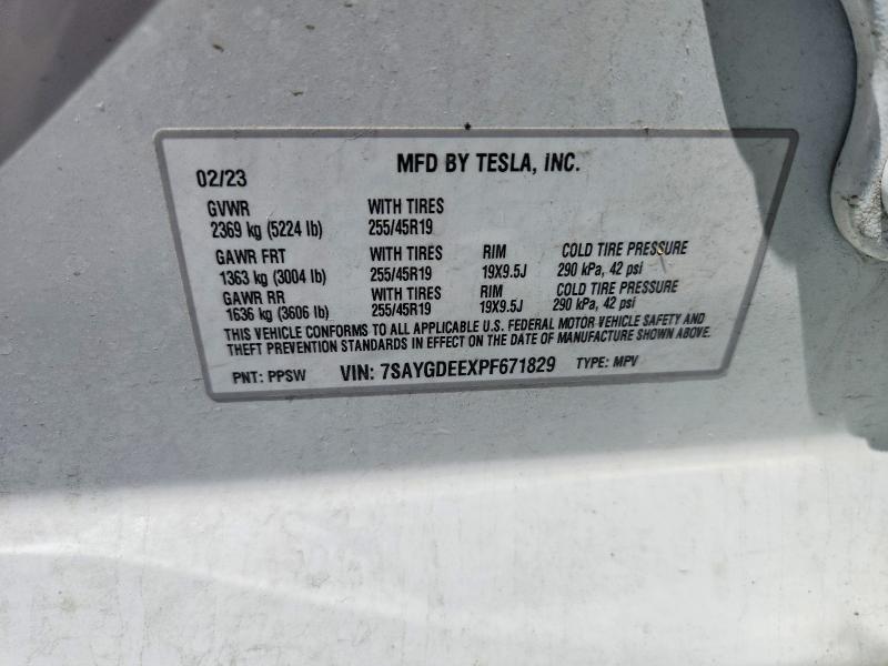 Aukcja sprzedaży 2023 Tesla Model Y, vin: 7SAYGDEEXPF671829, numer aukcji: 58298286