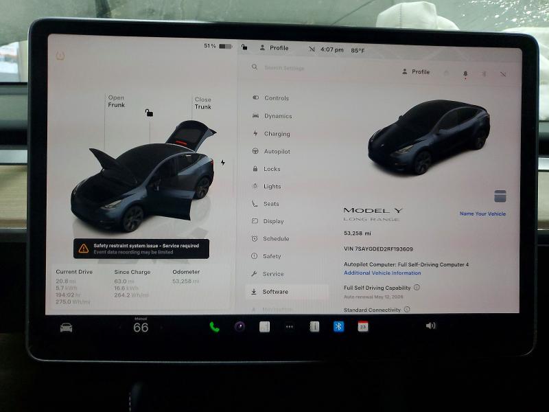 56103536 :رقم المزاد ، 7SAYGDED2RF193609 vin ، 2024 Tesla Model Y مزاد بيع