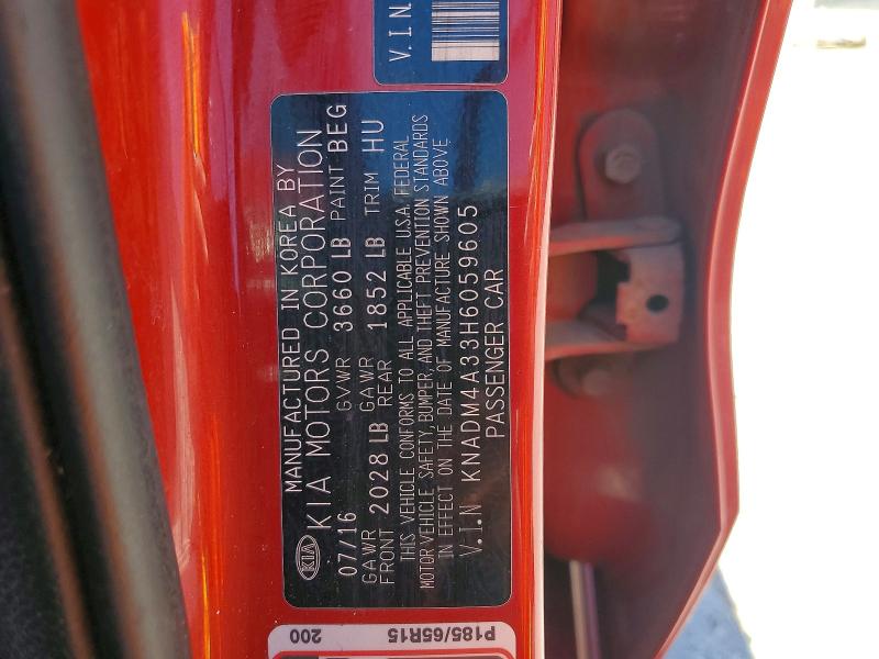 Продажа на аукционе авто 2017 Kia Rio, vin: KNADM4A33H6059605, номер лота: 56291476