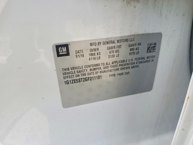 56282726 :رقم المزاد ، 1G1ZE5ST2GF211181 vin ، 2016 Chevrolet Malibu مزاد بيع