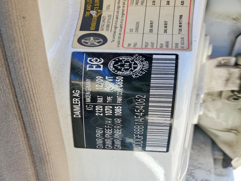 Продажа на аукционе авто 2010 Mercedes-benz C, vin: WDDGF8BB1AF454062, номер лота: 55773656