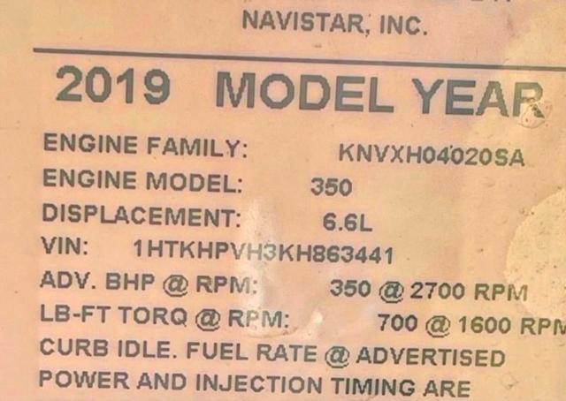 54914576 :رقم المزاد ، 1HTKHPVH3KH863441 vin ، 2019 Chevrolet Silverado Medium Duty مزاد بيع
