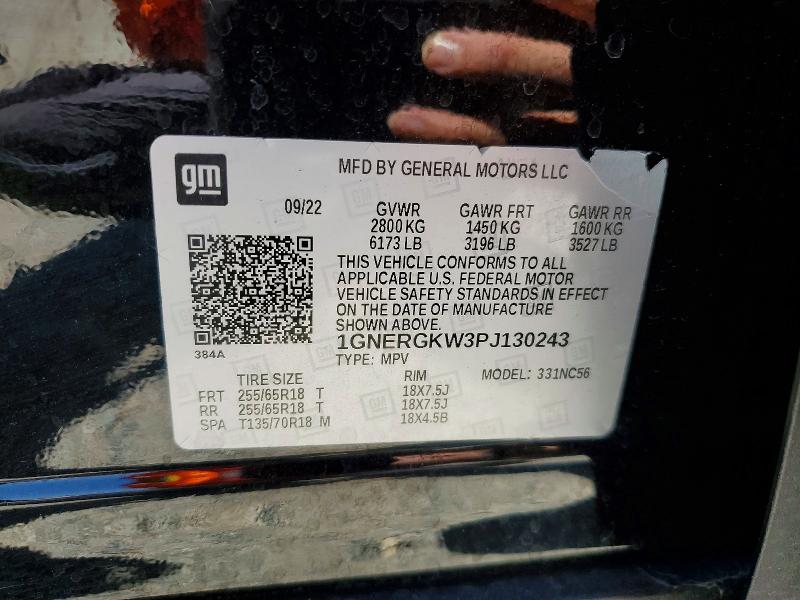 Aukcja sprzedaży 2023 Chevrolet Traverse, vin: 1GNERGKW3PJ130243, numer aukcji: 57382286