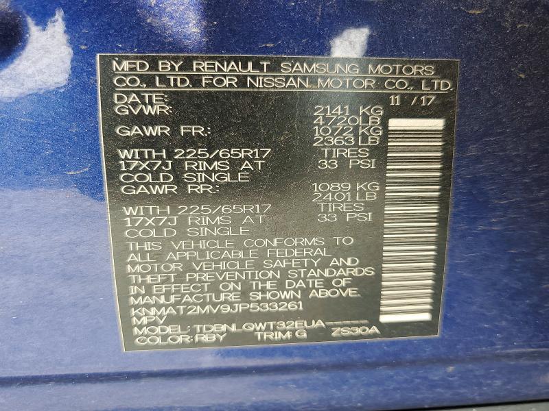 Aukcja sprzedaży 2018 Nissan Rogue, vin: KNMAT2MV9JP533261, numer aukcji: 57494826