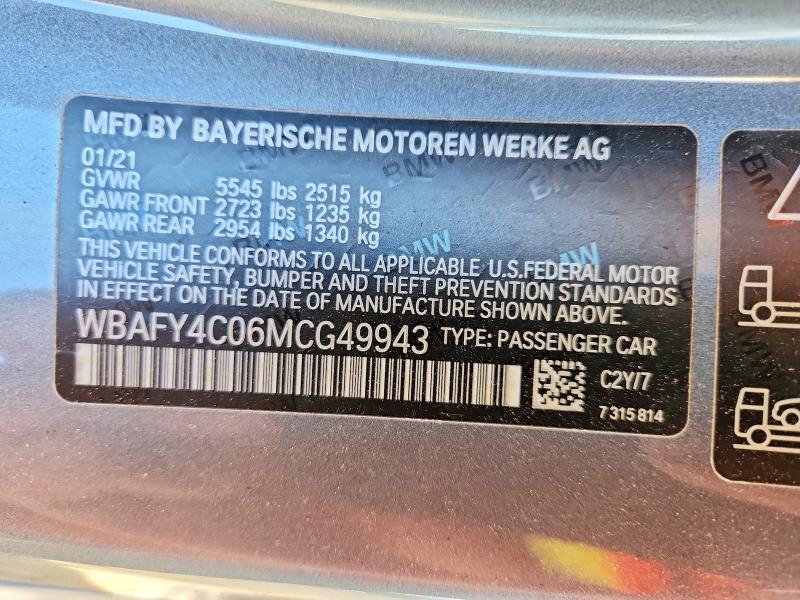 Aukcja sprzedaży 2021 Bmw M850xi, vin: WBAFY4C06MCG49943, numer aukcji: 57058516