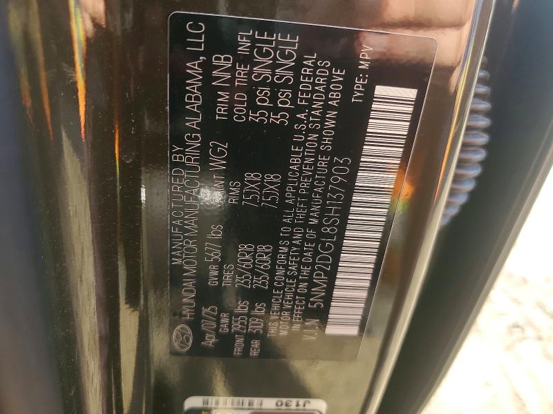 Продаж на аукціоні авто 2025 Hyundai Santa Fe, vin: 5NMP2DGL8SH137903, номер лоту: 55895556