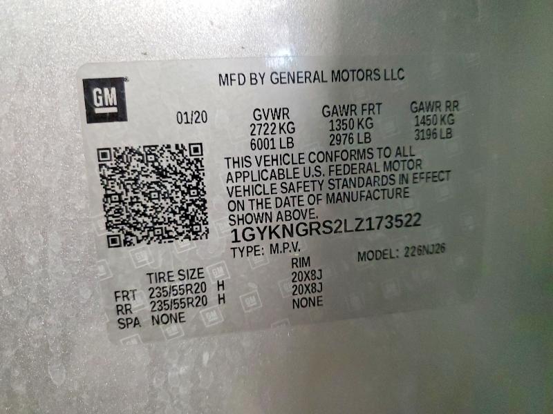 Aukcja sprzedaży 2020 Cadillac Xt5, vin: 1GYKNGRS2LZ173522, numer aukcji: 57381886