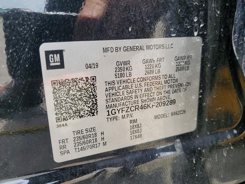 Aukcja sprzedaży 2019 Cadillac Xt4, vin: 1GYFZCR46KF209289, numer aukcji: 55416276