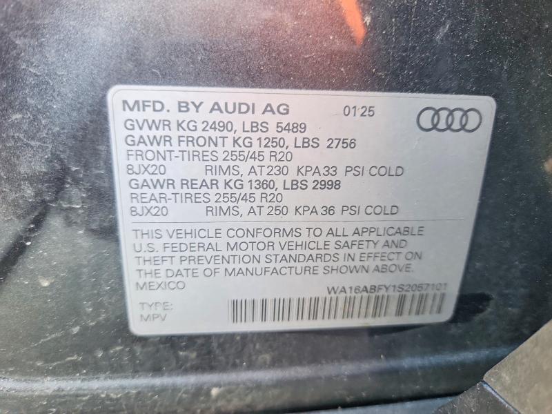 Aukcja sprzedaży 2025 Audi Q5, vin: WA16ABFY1S2057101, numer aukcji: 55269606