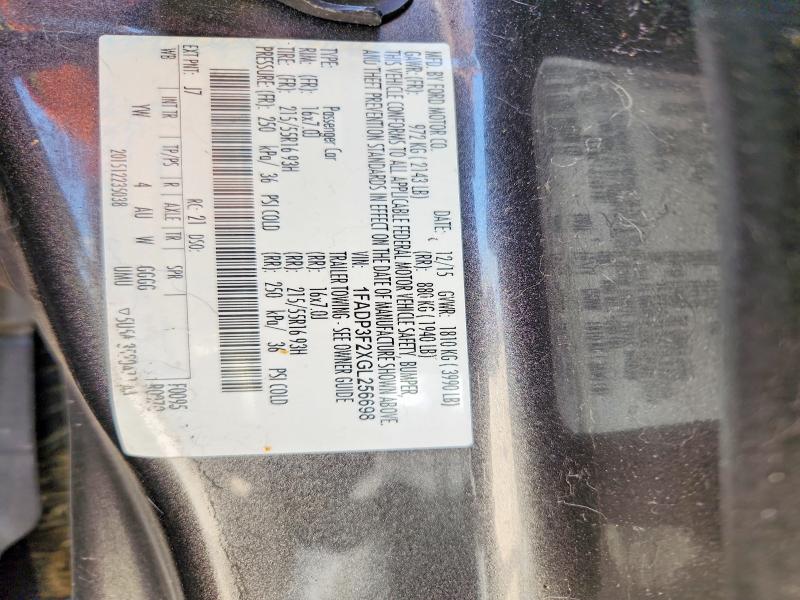 2016 Ford Focus მანქანა იყიდება აუქციონზე, vin: 1FADP3F2XGL256698, აუქციონის ნომერი: 59190296