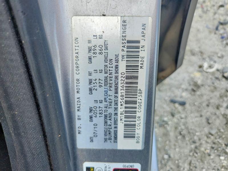 56874026 :رقم المزاد ، JM1BL1M56B1363220 vin ، 2011 Mazda 3 مزاد بيع