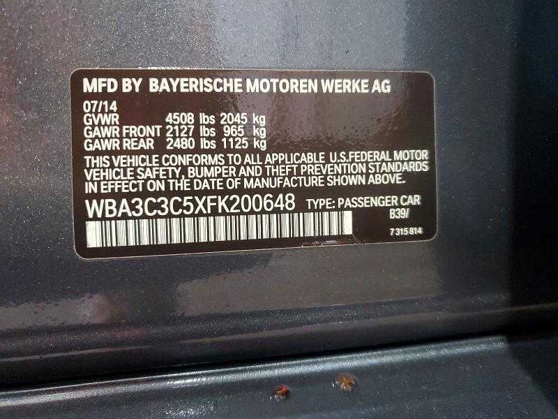 Aukcja sprzedaży 2015 Bmw 320, vin: WBA3C3C5XFK200648, numer aukcji: 55774316
