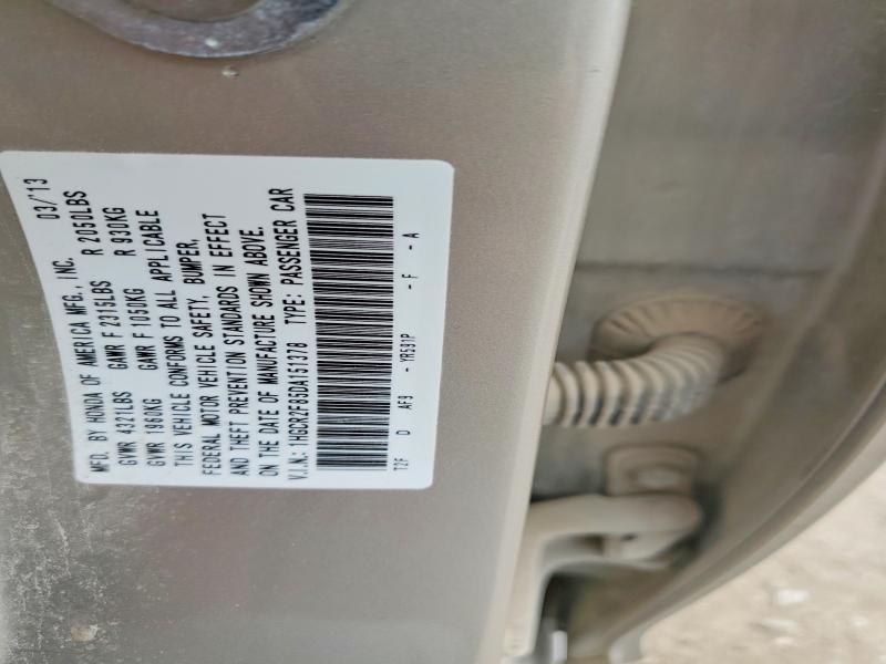 56129736 :رقم المزاد ، 1HGCR2F85DA151378 vin ، 2013 Honda Accord مزاد بيع