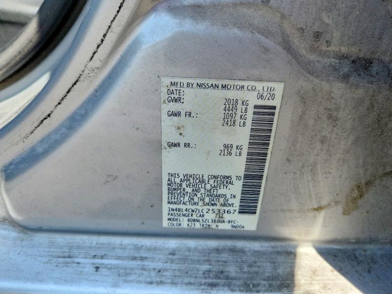 58734016 :رقم المزاد ، 1N4BL4CW2LC253367 vin ، 2020 Nissan Altima مزاد بيع