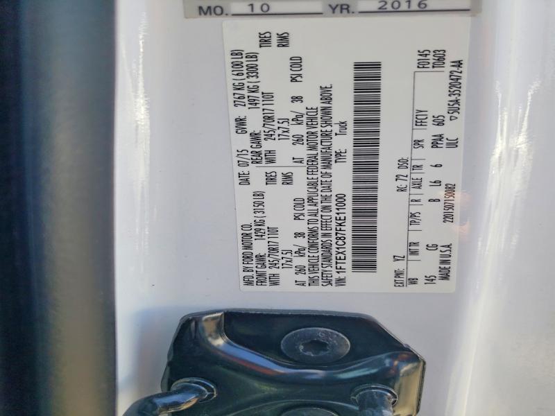 Aukcja sprzedaży 2015 Ford F150, vin: 1FTEX1C87FKE11000, numer aukcji: 57492896