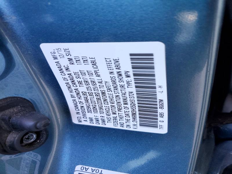 55833316 :رقم المزاد ، 2HKRM3H55GH513724 vin ، 2016 Honda Cr-v مزاد بيع