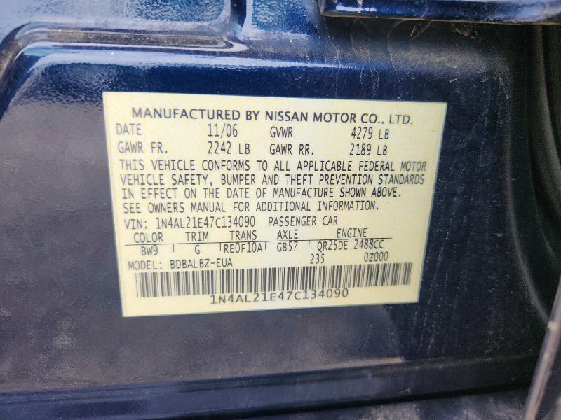 Aukcja sprzedaży 2007 Nissan Altima, vin: 1N4AL21E47C134090, numer aukcji: 59152336