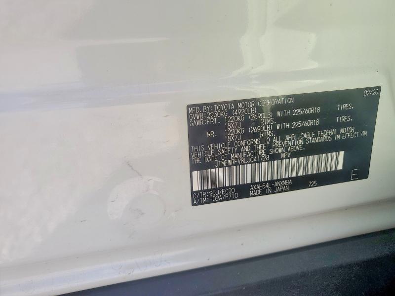 Продаж на аукціоні авто 2020 Toyota Rav4, vin: JTMEWRFV8LJ041728, номер лоту: 55769596