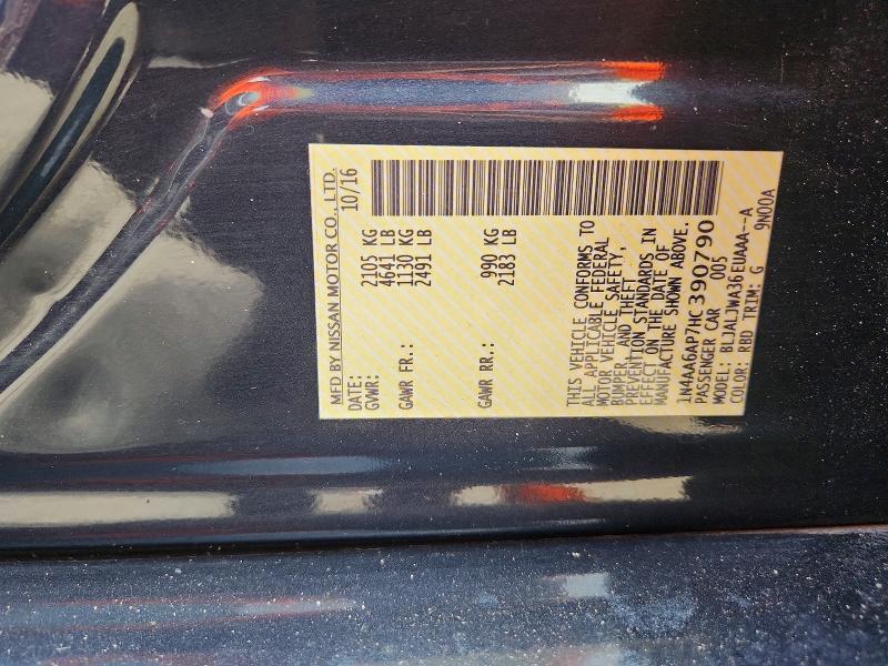Aukcja sprzedaży 2017 Nissan Maxima, vin: 1N4AA6AP7HC390790, numer aukcji: 56195706