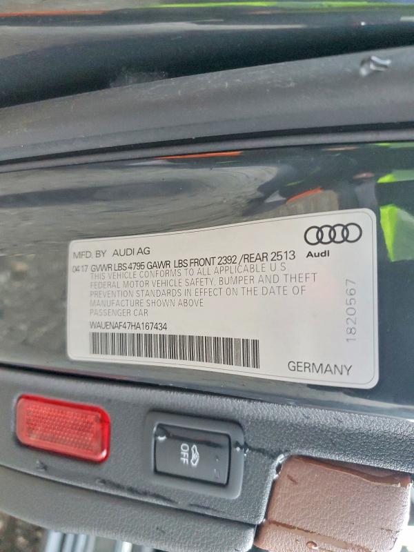 Продажа на аукционе авто 2017 Audi A4, vin: WAUENAF47HA167434, номер лота: 58955386