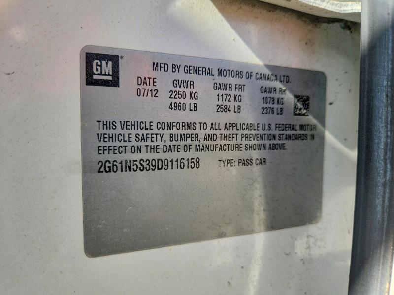 Auction sale of the 2013 Cadillac Xts, vin: 2G61N5S39D9116158, lot number: 58923986