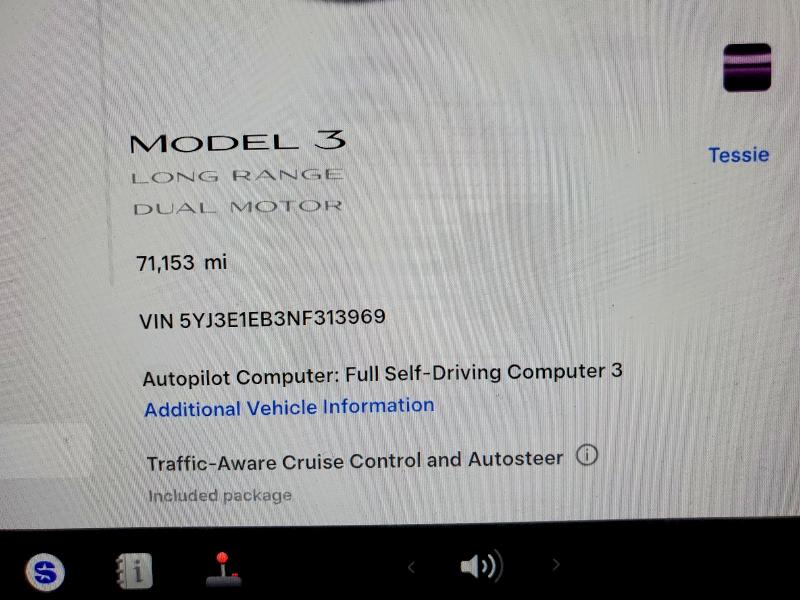 Продажа на аукционе авто 2022 Tesla Model 3, vin: 5YJ3E1EB3NF313969, номер лота: 55777756