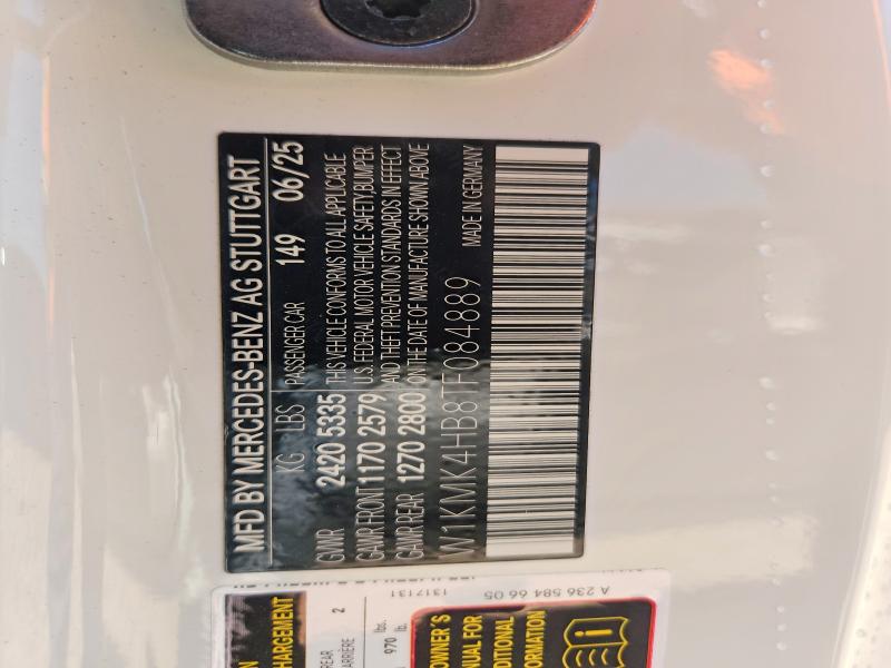 Продаж на аукціоні авто 2026 Mercedes-benz Cle, vin: W1KMK4HB8TF084889, номер лоту: 55001346