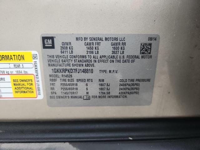Продажа на аукционе авто 2015 Gmc Acadia, vin: 1GKKRPKD7FJ148810, номер лота: 58332956