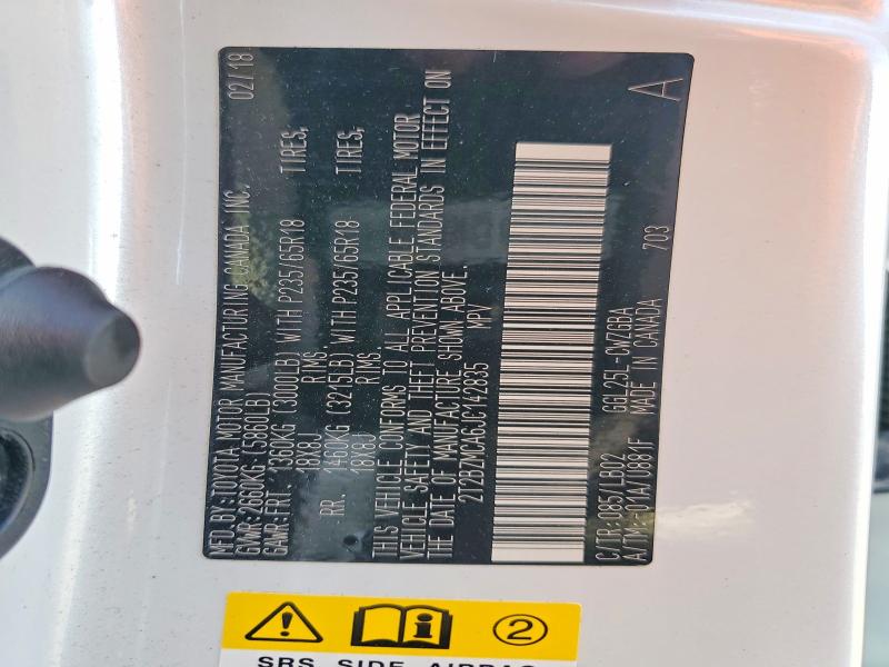2018 Lexus Rx 350 მანქანა იყიდება აუქციონზე, vin: 2T2BZMCA6JC142835, აუქციონის ნომერი: 58022366