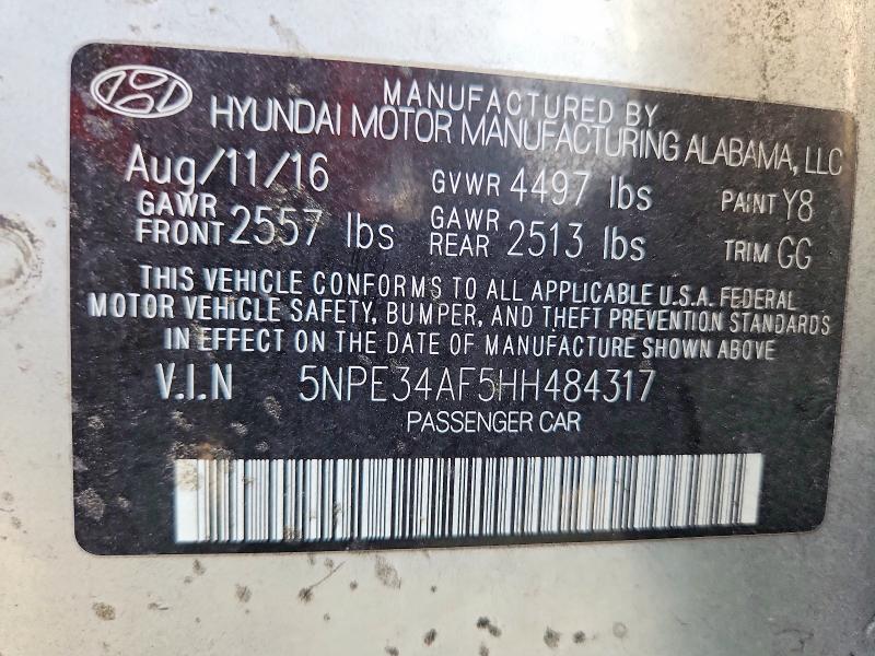 Продажа на аукционе авто 2017 Hyundai Sonata, vin: 5NPE34AF5HH484317, номер лота: 54611906